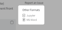 Screenshot of a Quarto webpage showing a section entitled 'Other Formats' with items Jupyter and MS Word