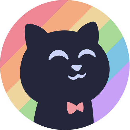 Catppuccin theme logo featuring a cat mascot on pastel rainbow background