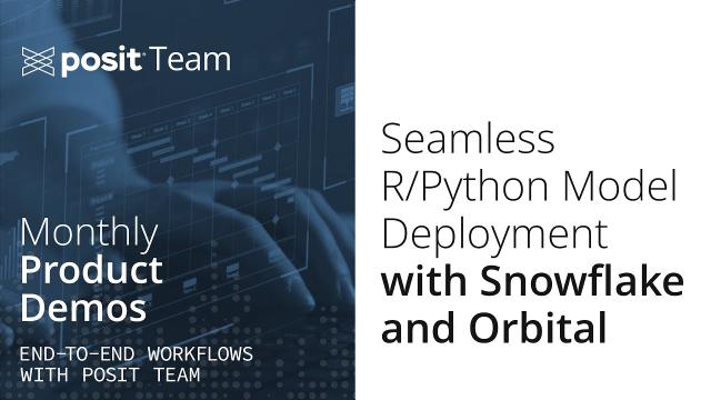 Deploying Scikit-learn models for in-database scoring with Snowflake and Posit Team